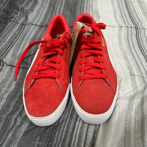 Red Suede Sneakers